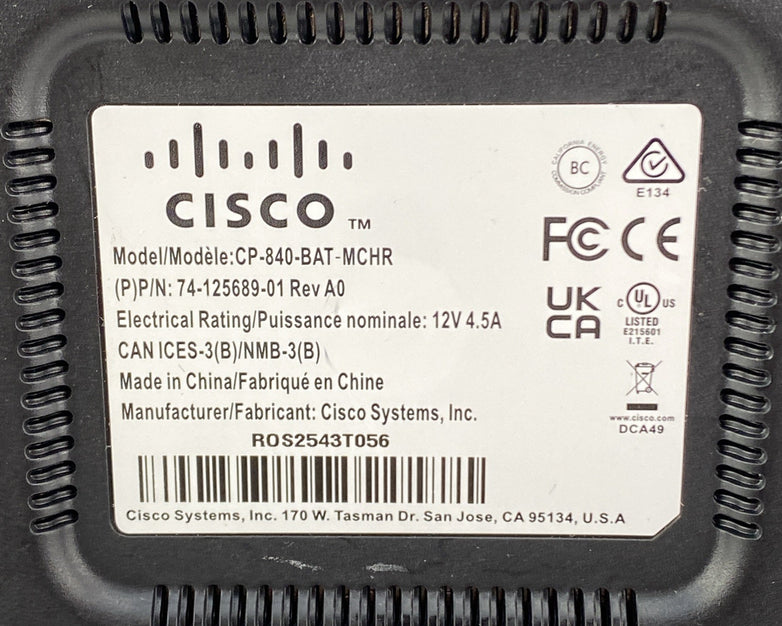 Cisco CP-840-BAT-MCHR  6-bay Battery Charger.