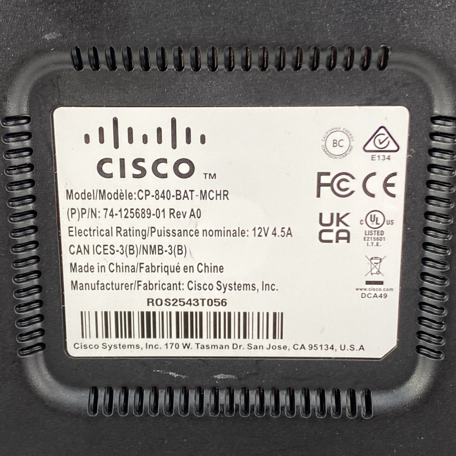 Cisco CP-840-BAT-MCHR  6-bay Battery Charger.5