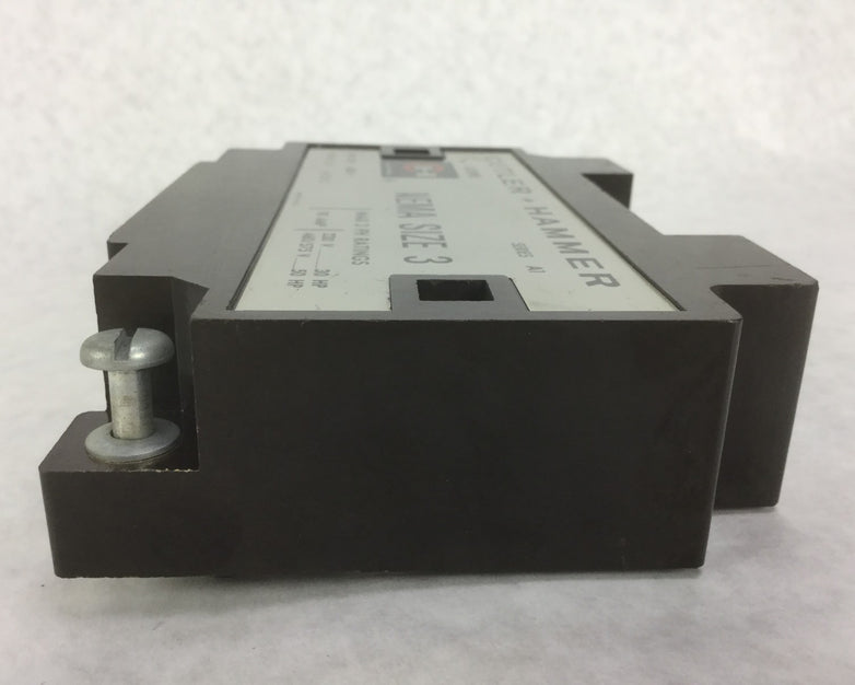 FRONT COVER ONLY Cutler Hammer A10EN0, (A10E-1) Nema Size 3 COVER ONLY