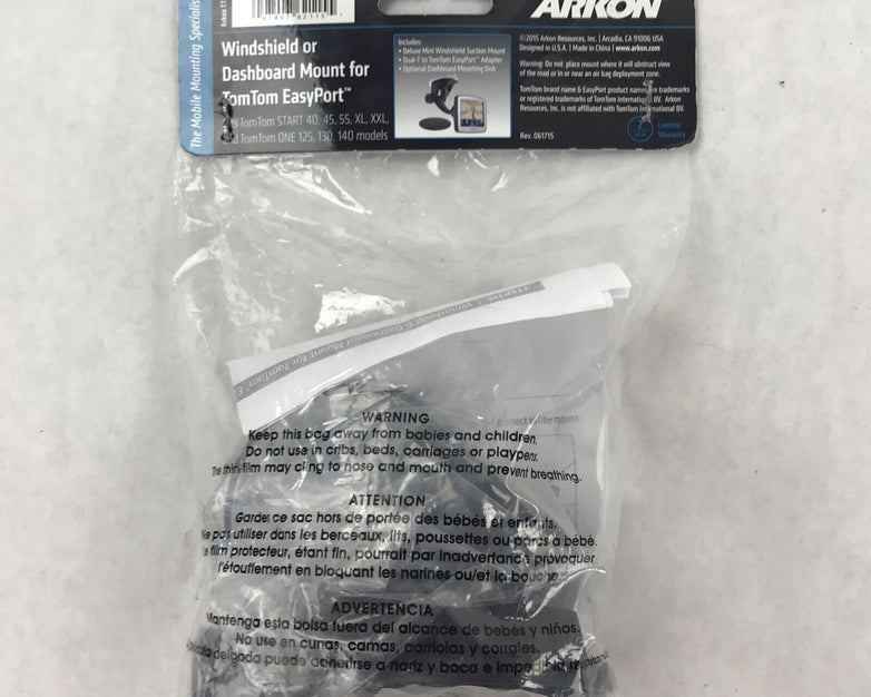 Arkon TTEP115 Windshield Dash Mount Holder Suction TomTom START EasyPort GPS