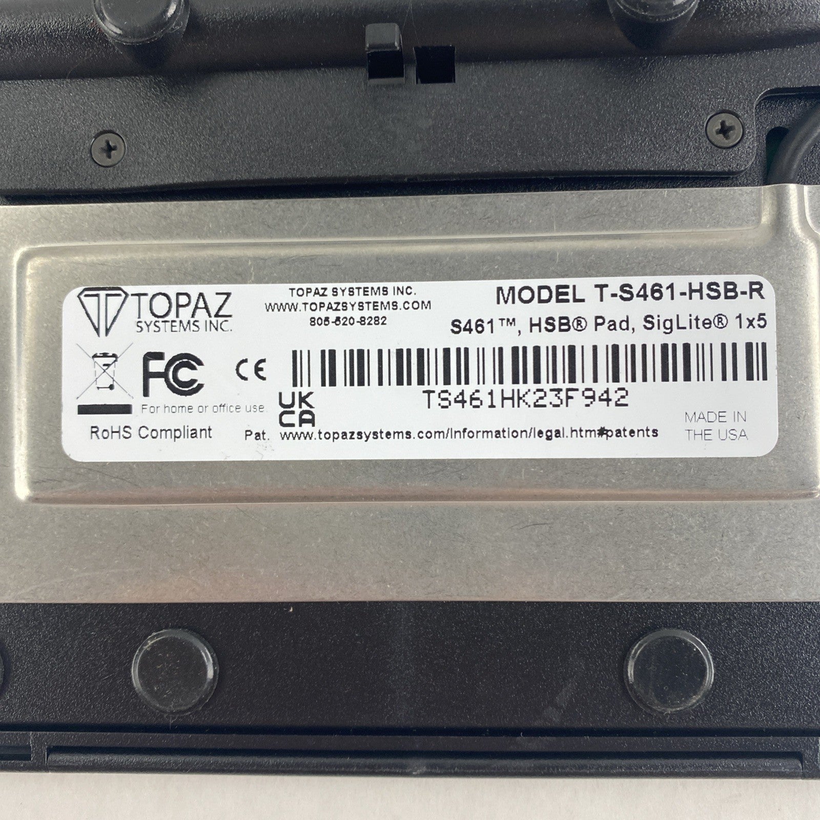 Topaz SigLite T-S461-HSB-R USB Electronic Signature Capture Pad Tested7