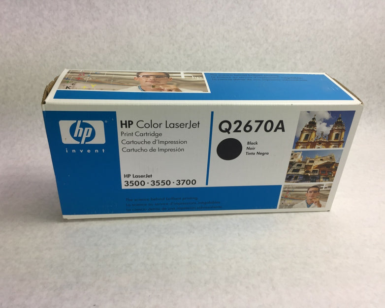 Genuine HP Laserjet Q2670A Black Toner Cartridge  Factory Sealed Box