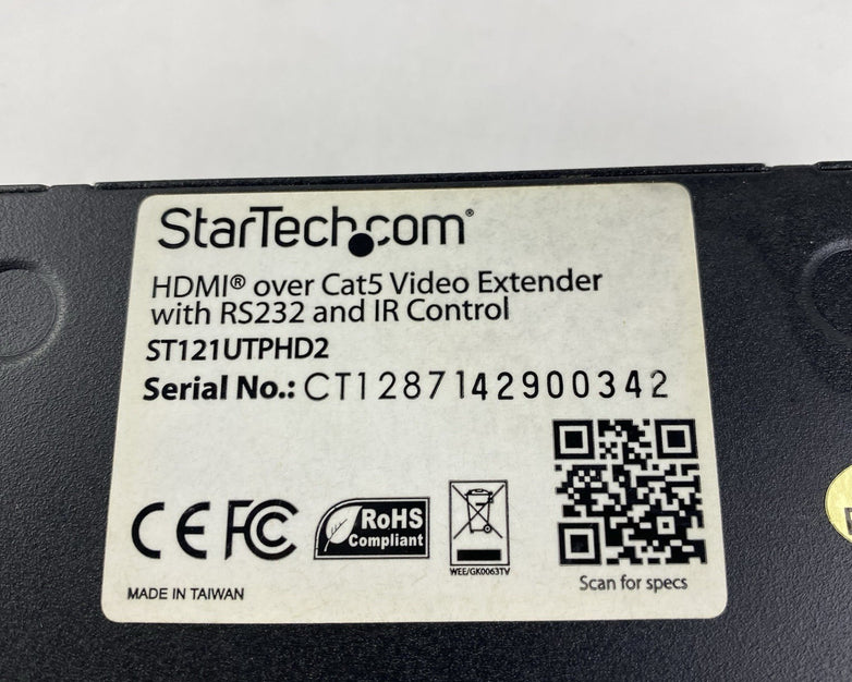 Smart Tech HDMI ST121UTPHD2 HDMI Over Cat5 Video Extender - No HDMI ByPass