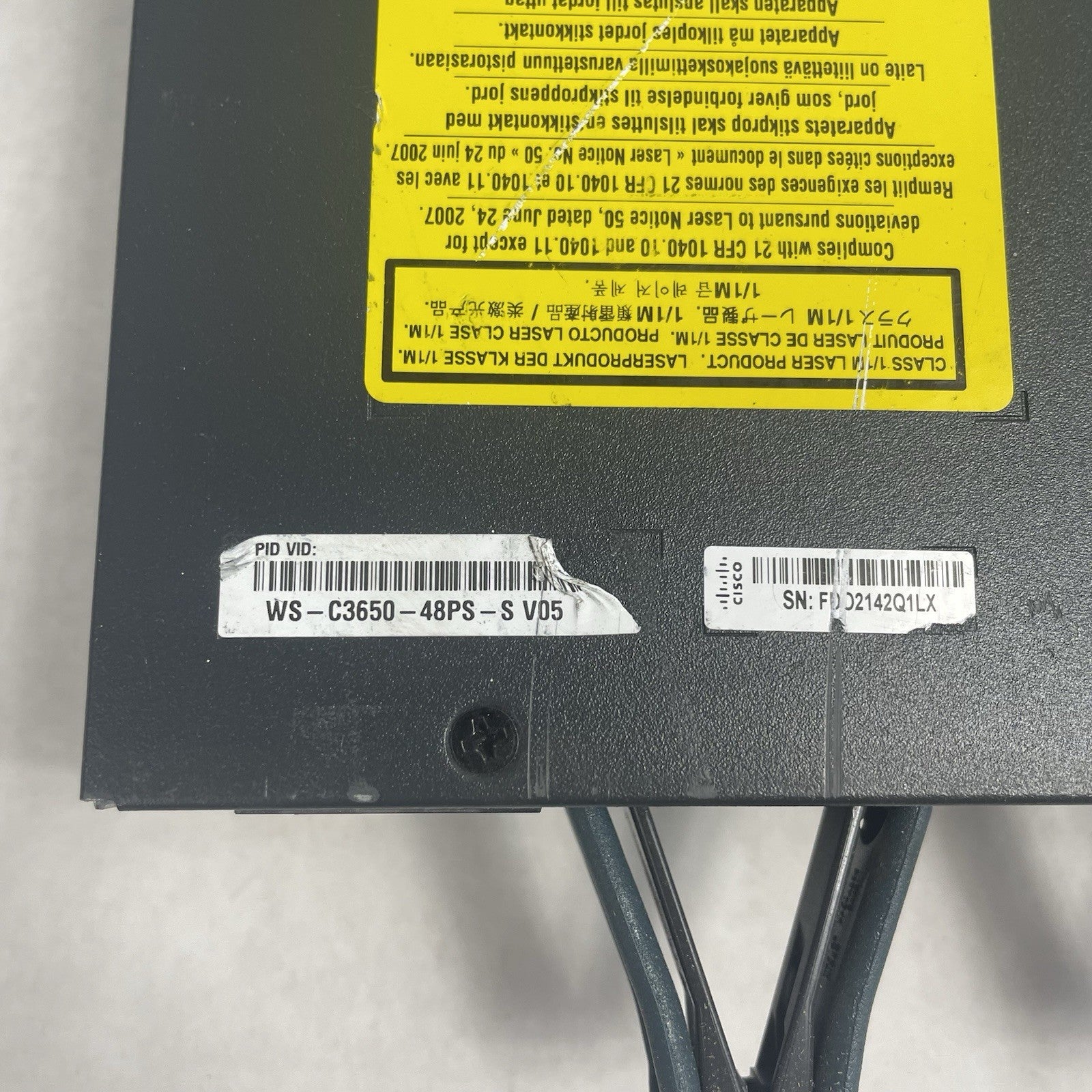 Cisco WS-C3650-48PS-S V05  Tested & Reset 1X PSU13
