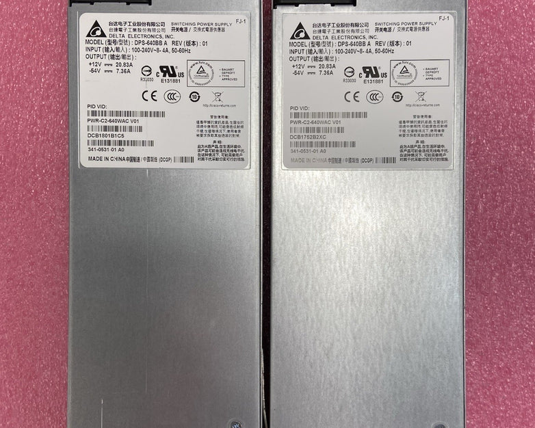 Lot of (2) Delta DPS-640BB Power Supply for Cisco 3650