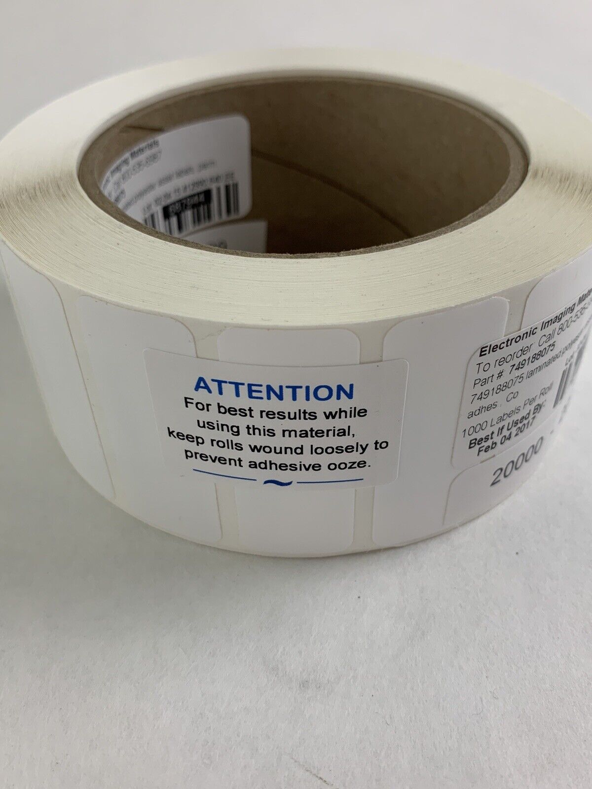 New Electronic Imaging Materials 749188075 Laminated Polyester Labels 04/2017