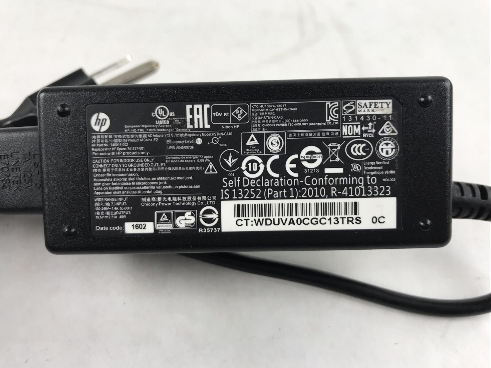 Lot of (2) HP Power Supply HSTNN-CA40