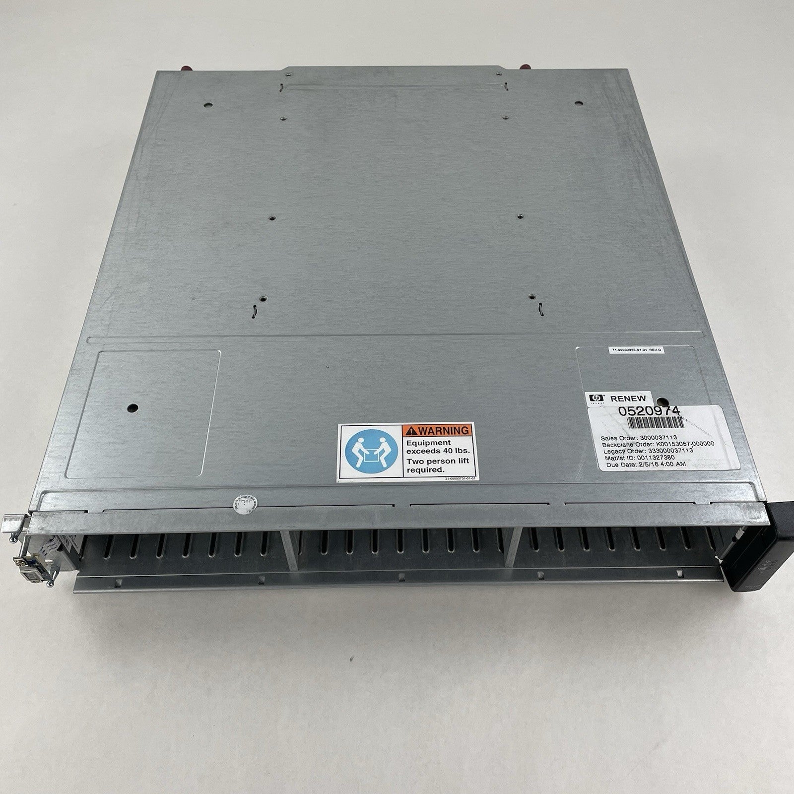 HP FCLSE-0801 StorageWorks Barebones Chassis No HDD No Control Modules