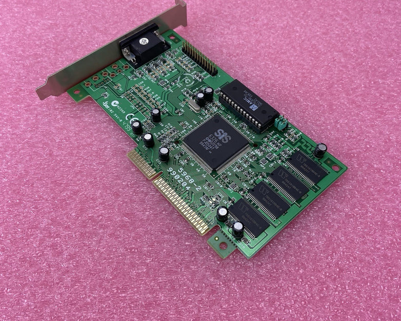 Vintage SIS 6326 AGP 4MB Pine 5968-2 Graphics Card Tested