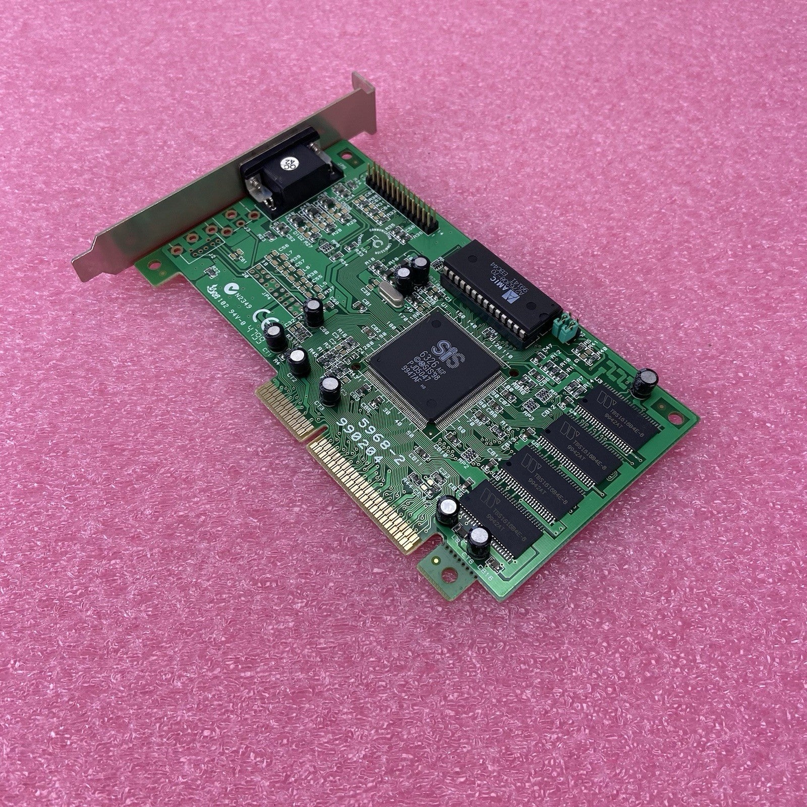 Vintage SIS 6326 AGP 4MB Pine 5968-2 Graphics Card Tested0