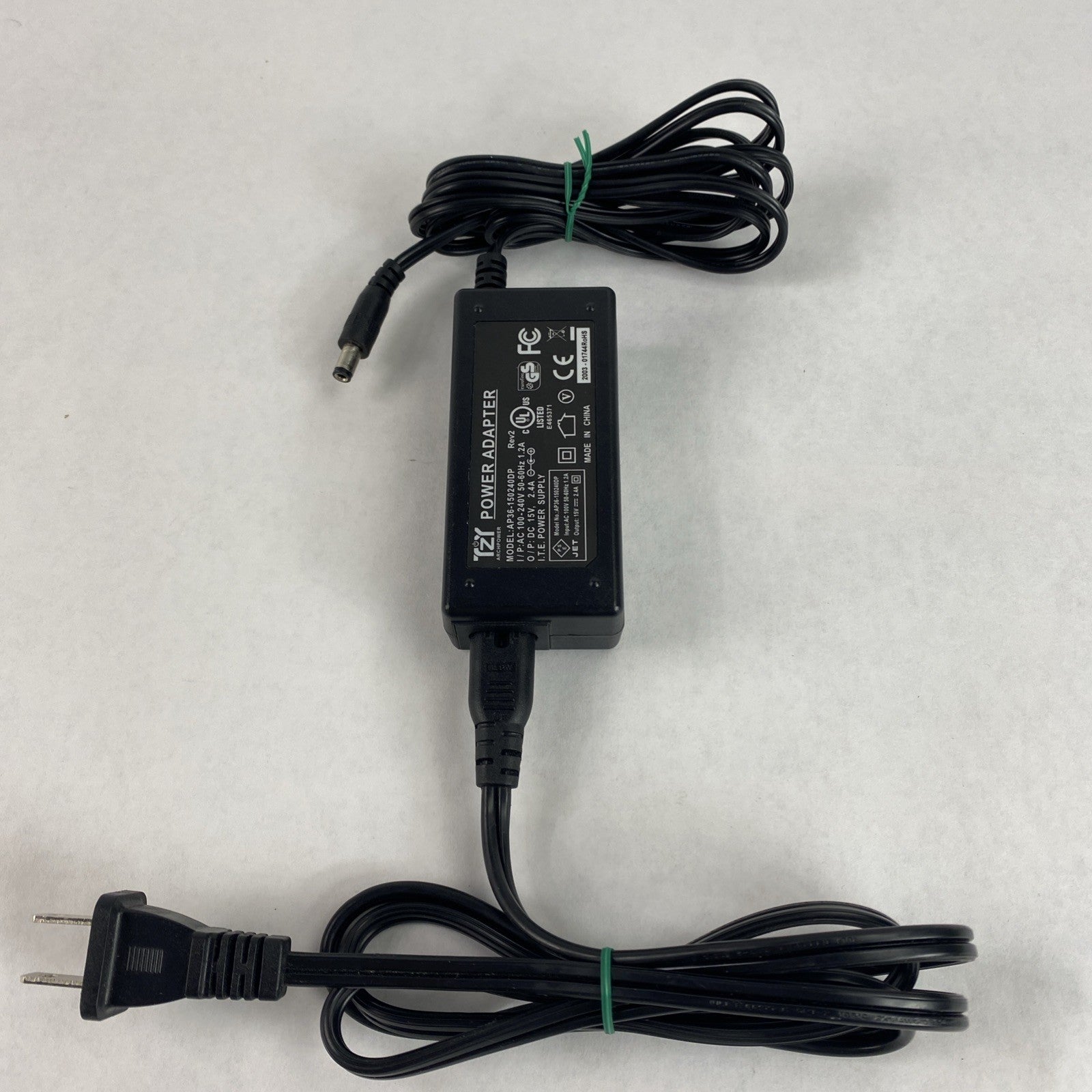 TZY AP36-150240DP Power Adapter 240V 2.4A Lot of 8 with Power Cord3