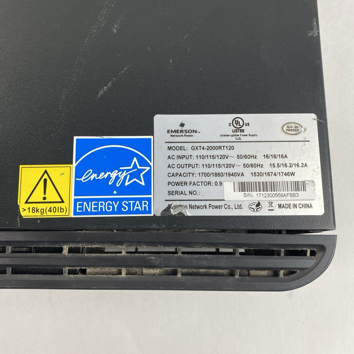 Vertiv Liebert GXT4-1500RT120 Battery Backups Tested - No Batt Ears Card19
