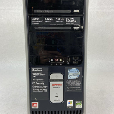 Compaq SR1810NX MT AMD Sempron 3200+ 1.8GHz 1.5GB RAM No HDD No OS