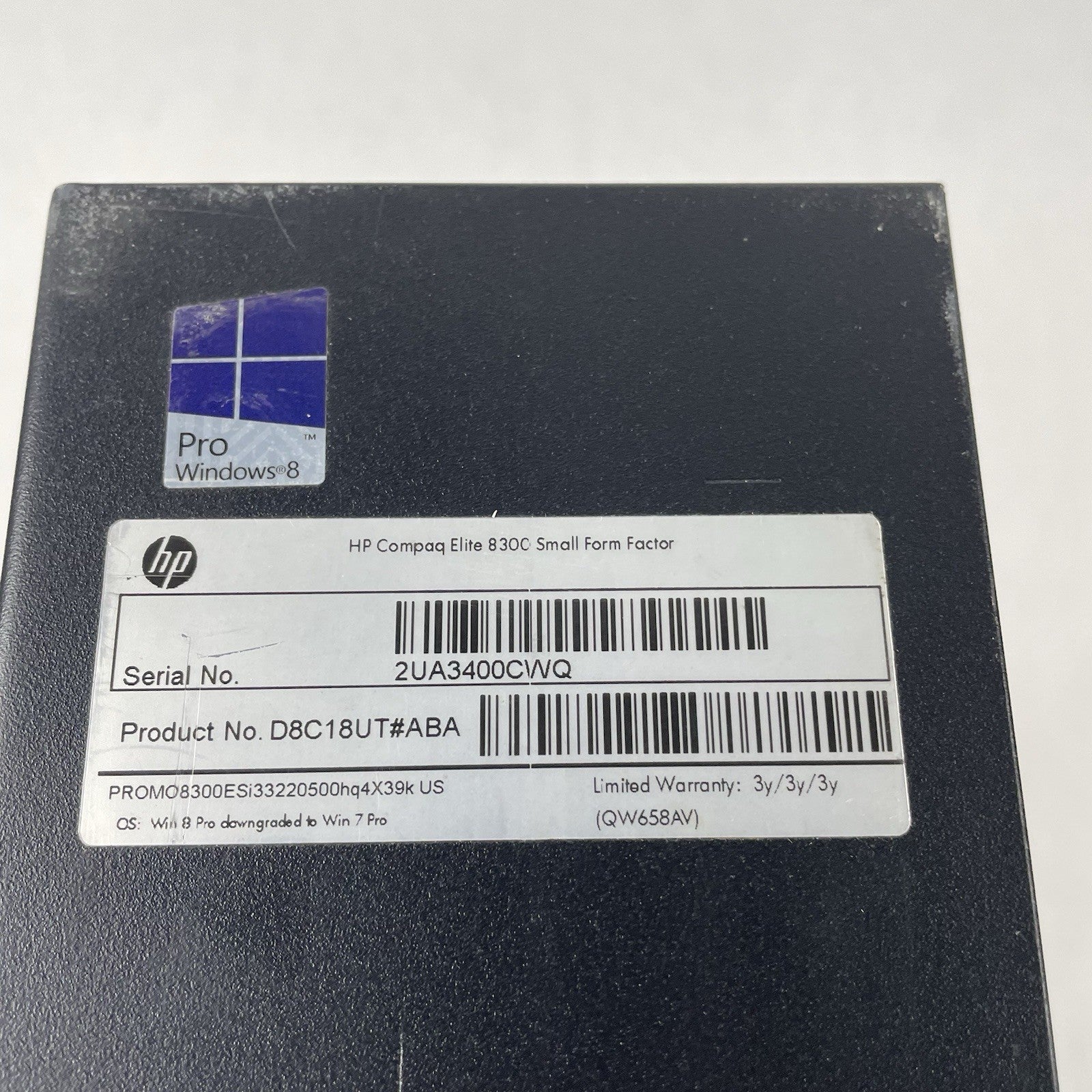 HP Compaq Elite 8300 SFF i3-3220 3.30 GHz 4 GB RAM No HDD/OS3