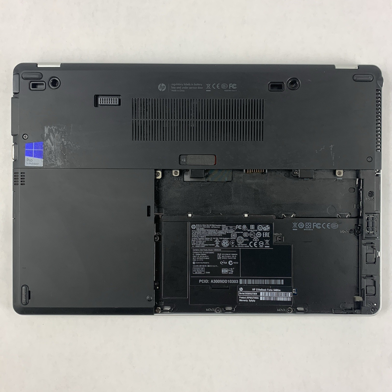HP EliteBook Folio 9480m i7-4600U 2.1 GHz 8 GB RAM No SSD/OS/AC/Battery7