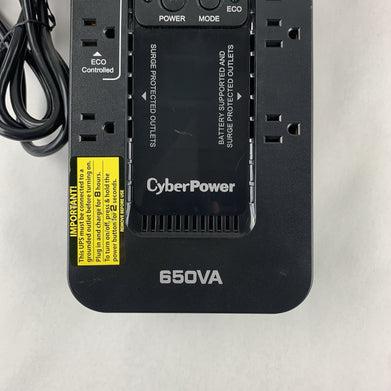 CyberPower EC650LCD Ecologic UPS 650VA/390W Energy Efficient LCD No Batteries