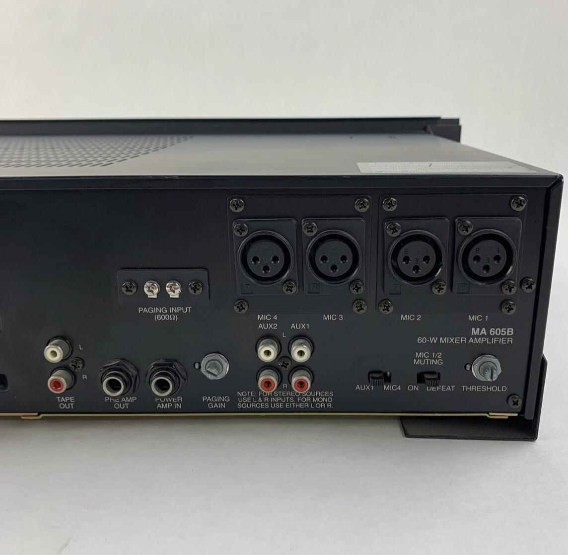 University Sound  MA605B  60-Watt Mixer-Amplifier Tested