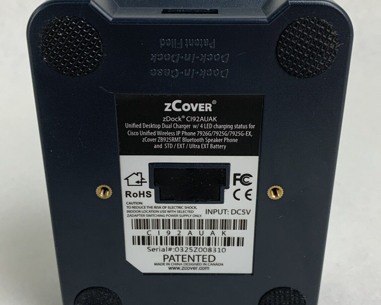 zCover zDock Cl92UUAK Unified Desktop Dual Charger No Power Supply - Untested