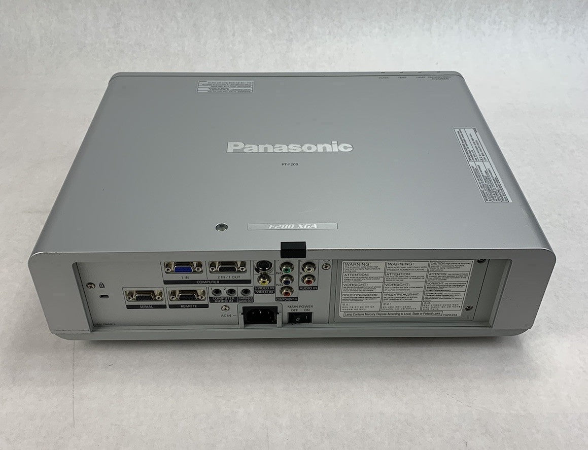 Panasonic PT-F200U LCD Projector No Remote 1831 Lamp Hours