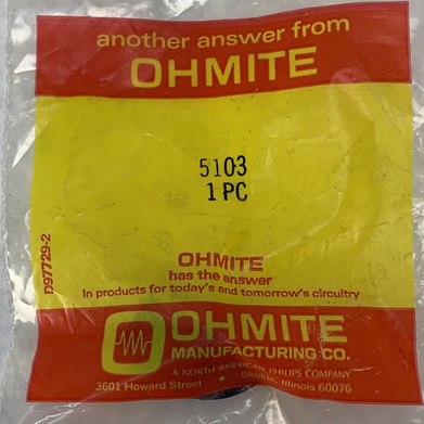 Ohmite 5103 Pointer Knob NEW in Sealed Bag