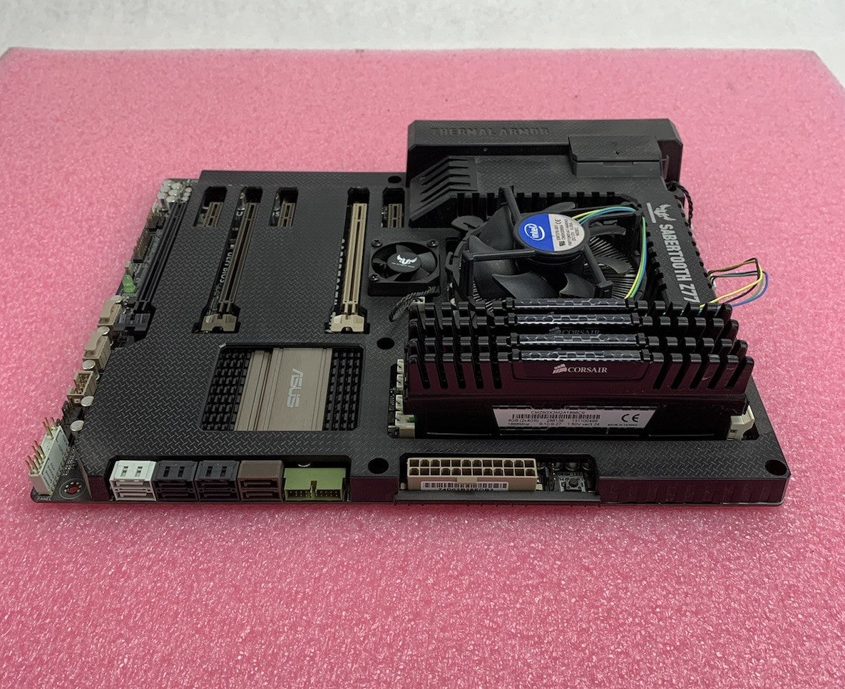 Asus Sabertooth Z77 Motherboard Intel i7-3770 3.4GHz 16GB RAM w/ Shield