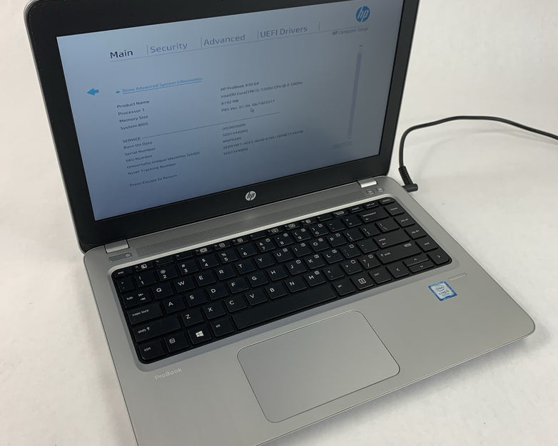 HP Probook 430 G4 13.3" Laptop i5-7200u 2.5 GHz 8 GB Ram No OS/HDD/AC/BATT