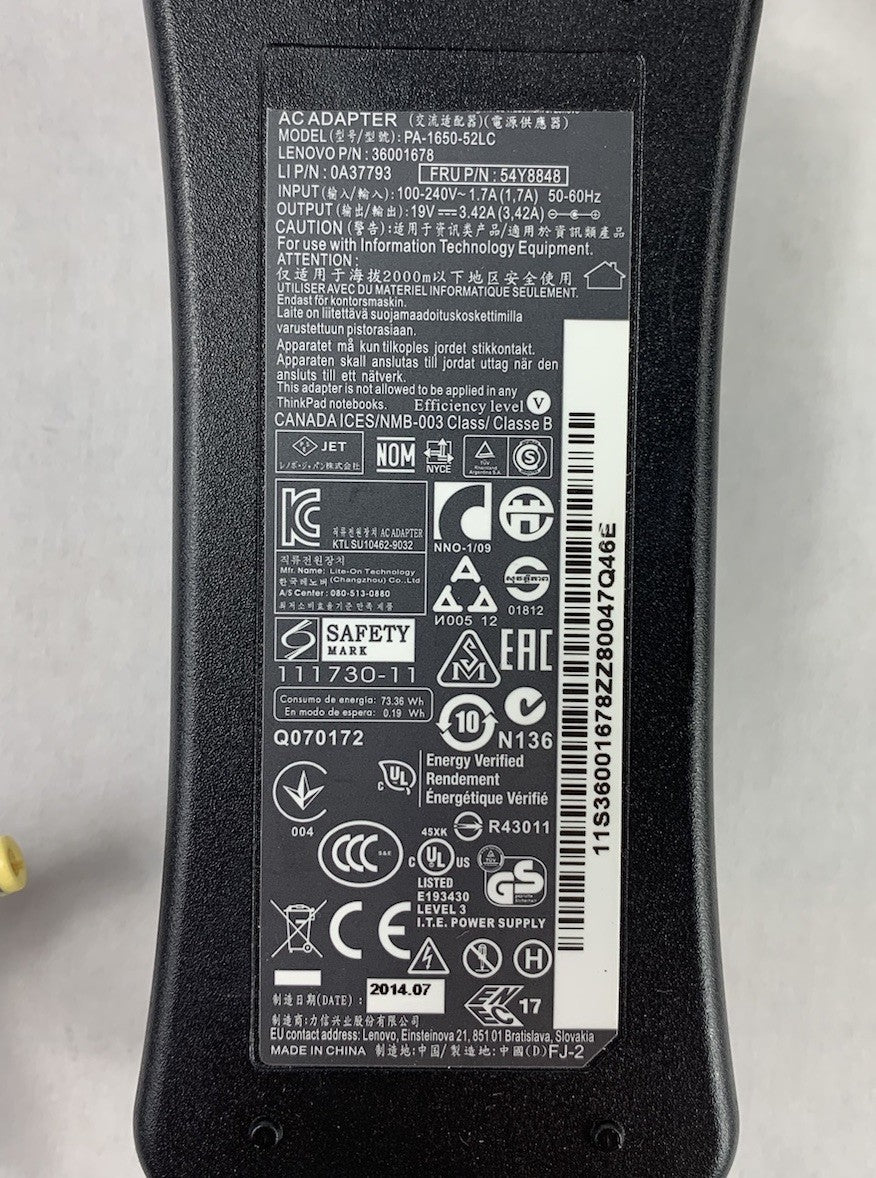 Lenovo PA-1650-52LC 19V 3.42A 65W AC Adapter Power Supply (Lot of 4)