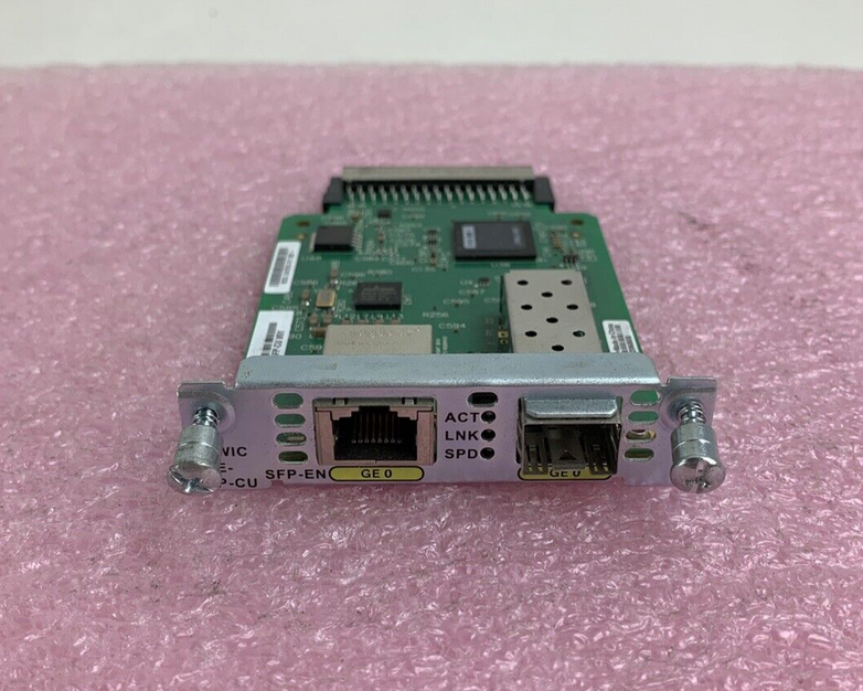 Cisco EHWIC-1GE-SFP-CU 800-34350-01 High Speed Wan Interface Card - Tested
