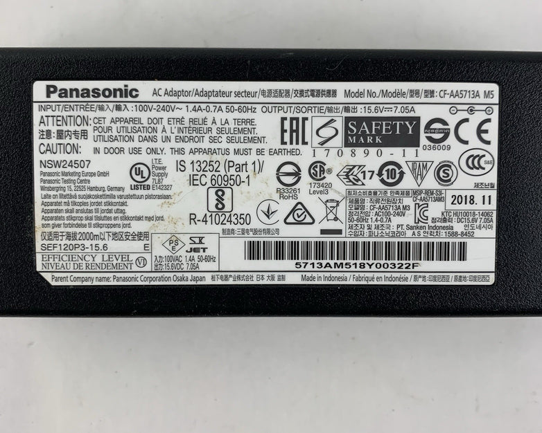 Panasonic CF-AA5713A M5 AC Adapter No Power Cord - Lot of 2
