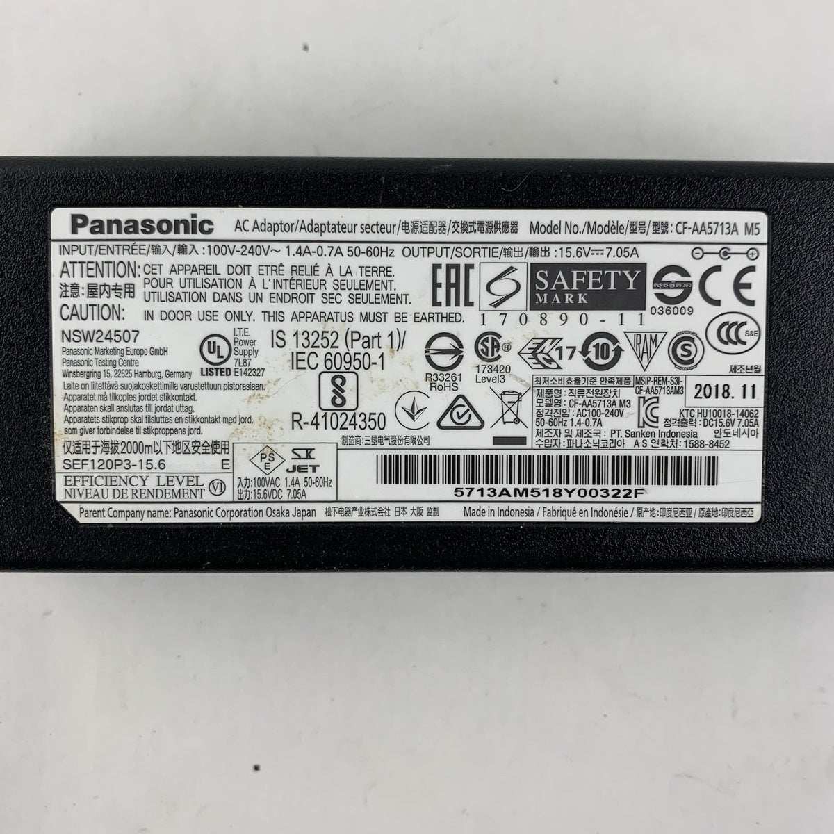 Panasonic CF-AA5713A M5 AC Adapter No Power Cord - Lot of 26