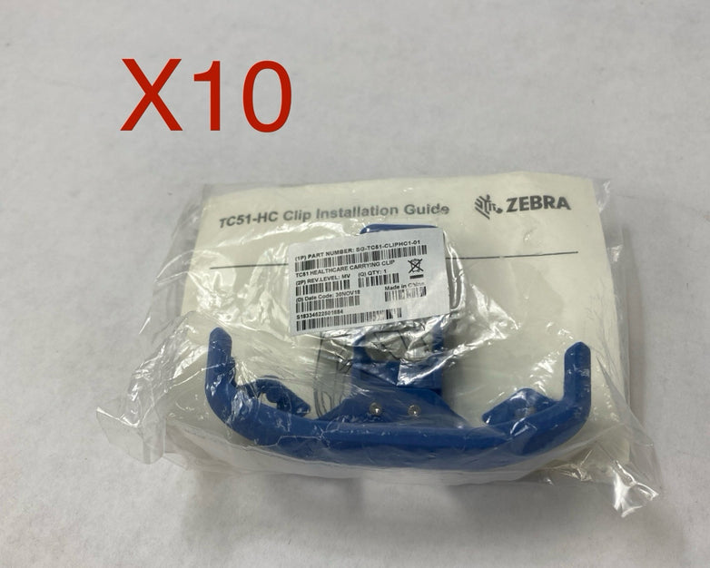 Zebra SG‑TC51‑CLIPHC1‑01 Plastic Carrying Clip Lot of 10