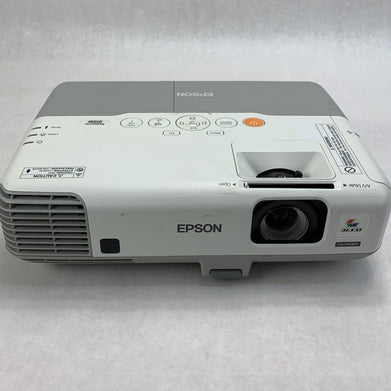 Epson H388A PowerLite 915W Projector 1293 Lamp Hours No Remote - Yellow Display