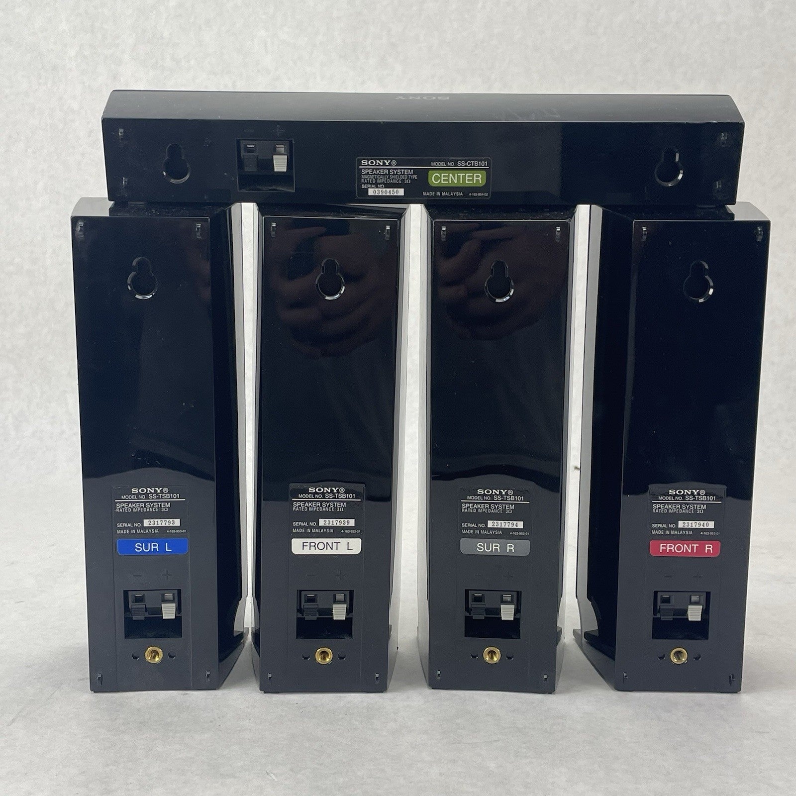 Sony Surround Sound Speaker System 5 pcs SS-TSB101 & SS-CTB1014