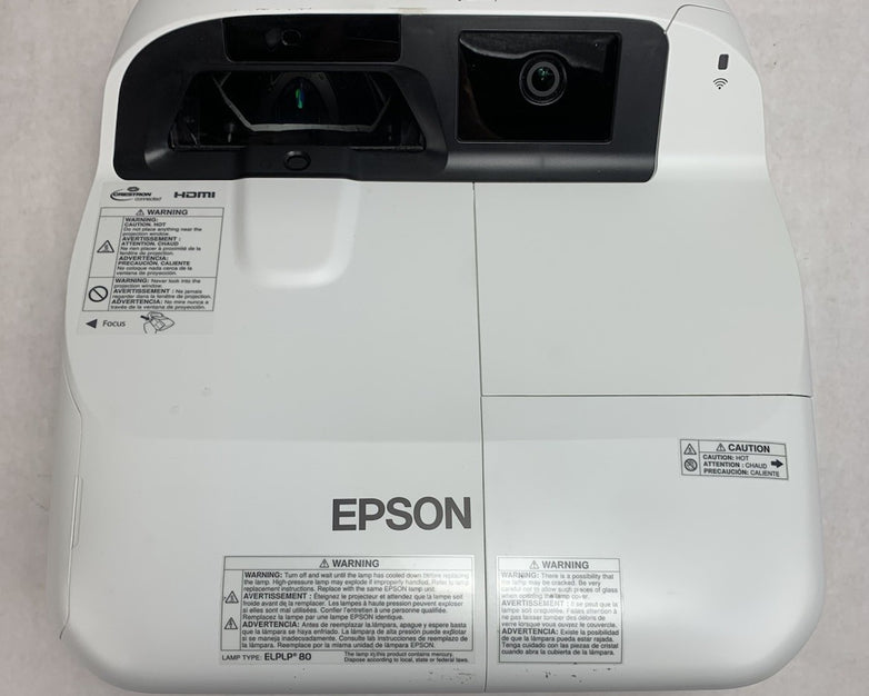 Epson BrightLink 595Wi H599A LCD Lamp Projector 730 Lamp Hours - No Remote