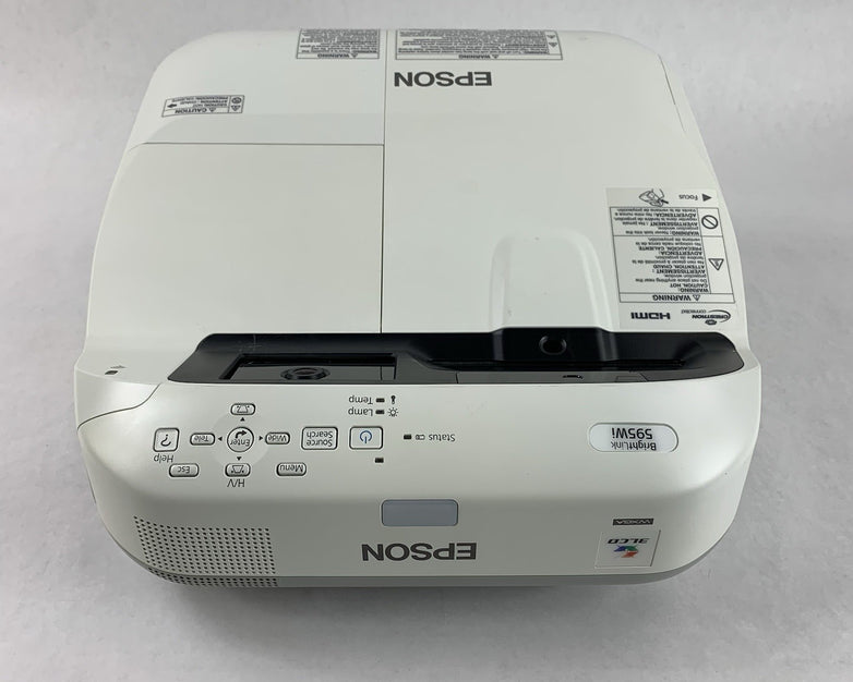 Epson H599A BrightLink 595Wi LCD Lamp Projector 3863 Lamp Hours - No Remote