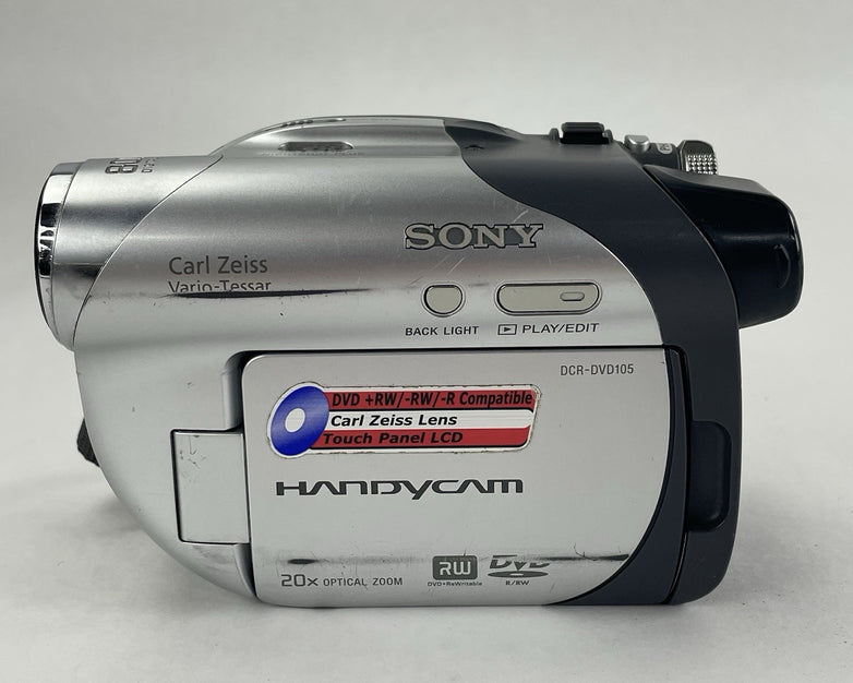 Sony Handycam DCR-DVD105E Tested & Reset No Power Cord No Disc