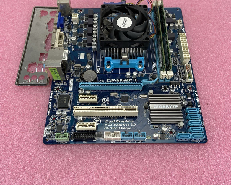 Gigabyte GA-A55M-S2V Motherboard AMD A4-3300 2.5GHz 6GB RAM w/IO Shield