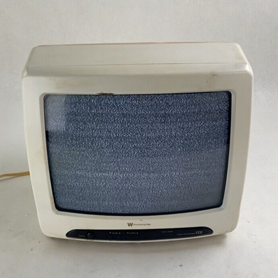 White Westinghouse WT-1305 13" CRT TV Retro Gaming Tested No Remote