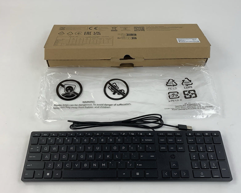 HP L969-001 Wired Desktop 320k & Halley USB Keyboard - Untested - Lot of 5