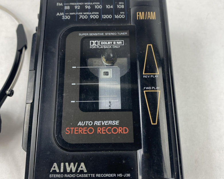Aiwa HS-J36 AM/FM Auto Reverse Stereo Cassette Recorder Untested