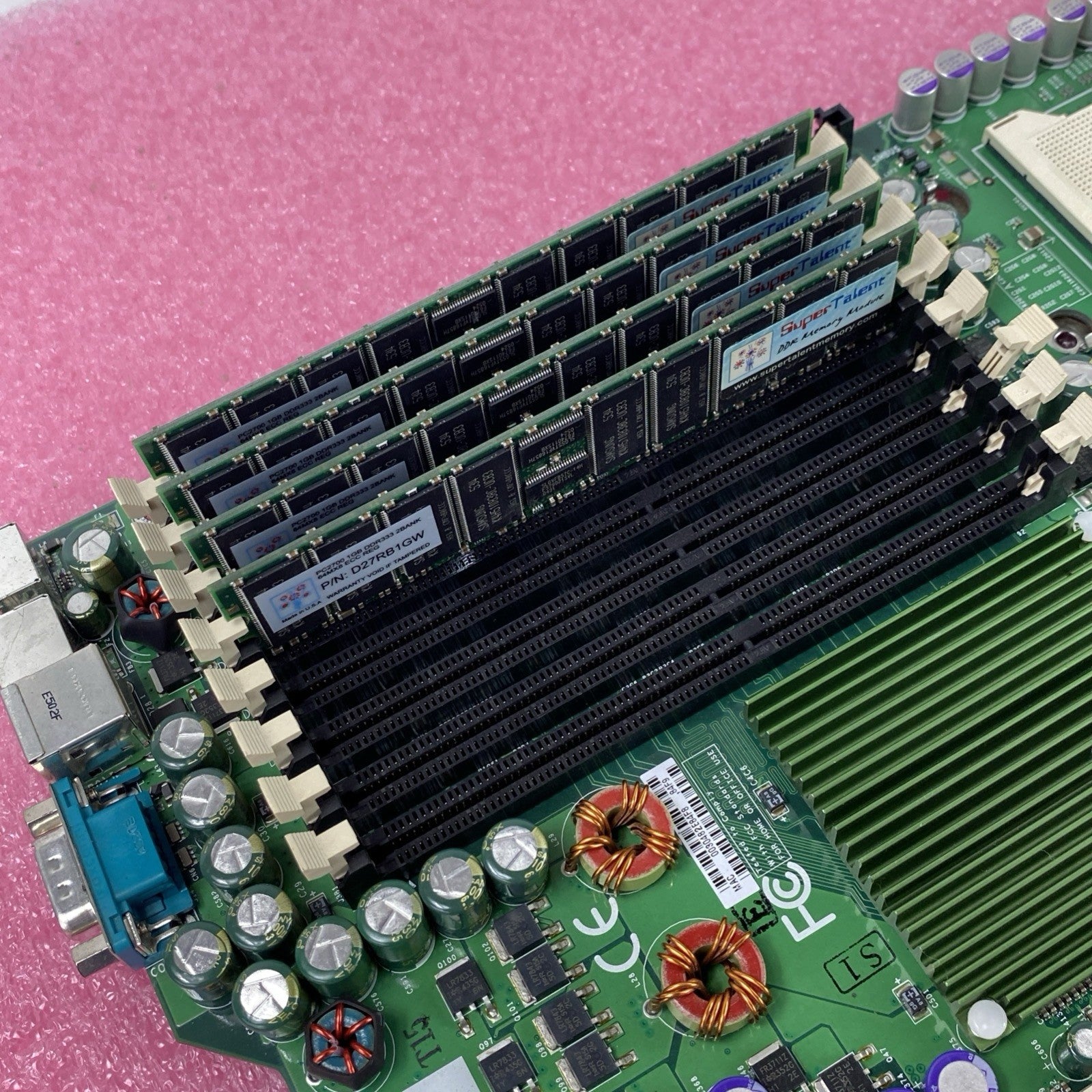 Supermicro X6DHR-X8G Motherboard 4GB RAM No CPU No Shield