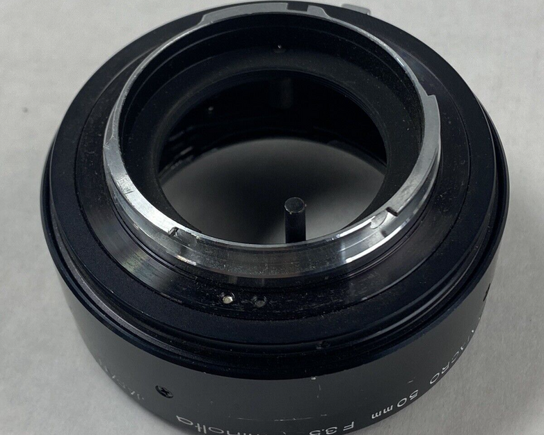 Minolta Lens Adapter for Minolta MD Macro 50mm F3.5 Lens