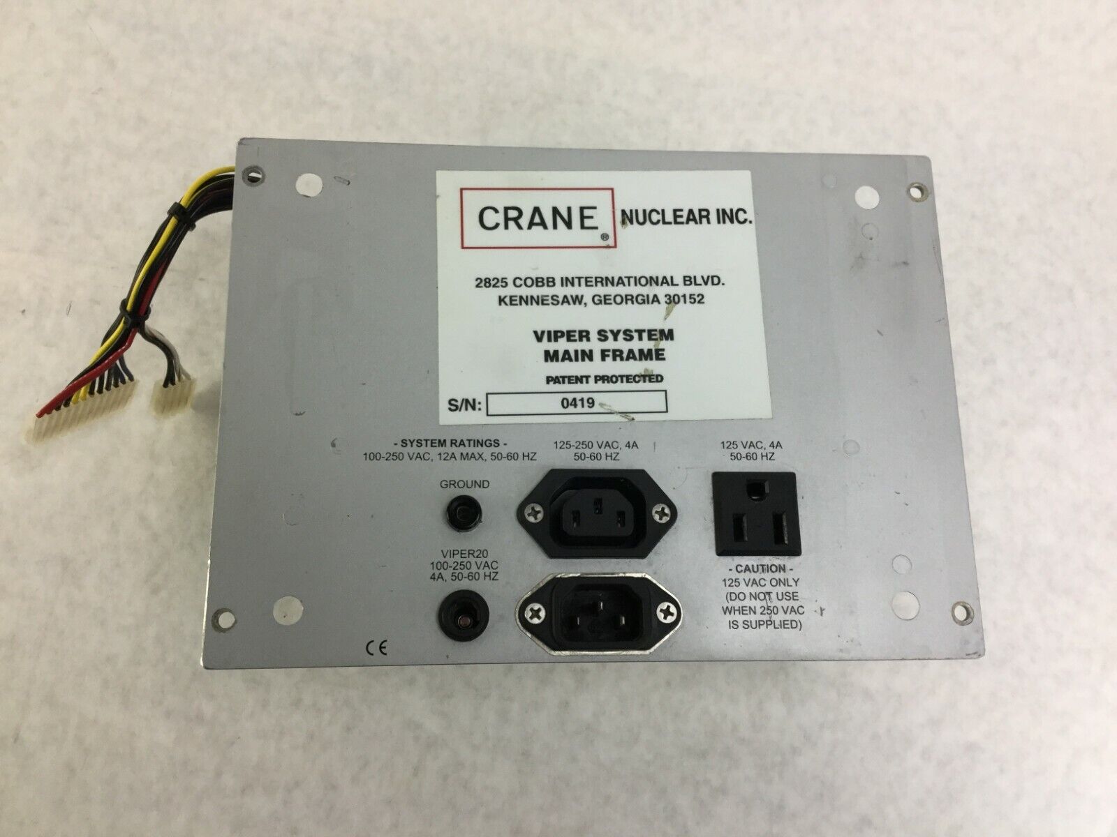 CRANE Nu Viper System Main Frame 0419