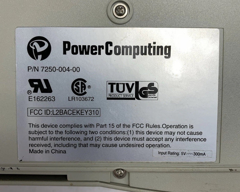 PowerComputing 7250-004-00 Vintage Mechanical Keyboard w/ PowerComputing Mouse
