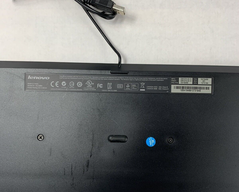 Lot of 3 Lenovo KU-0989 Keyboard 54Y9489