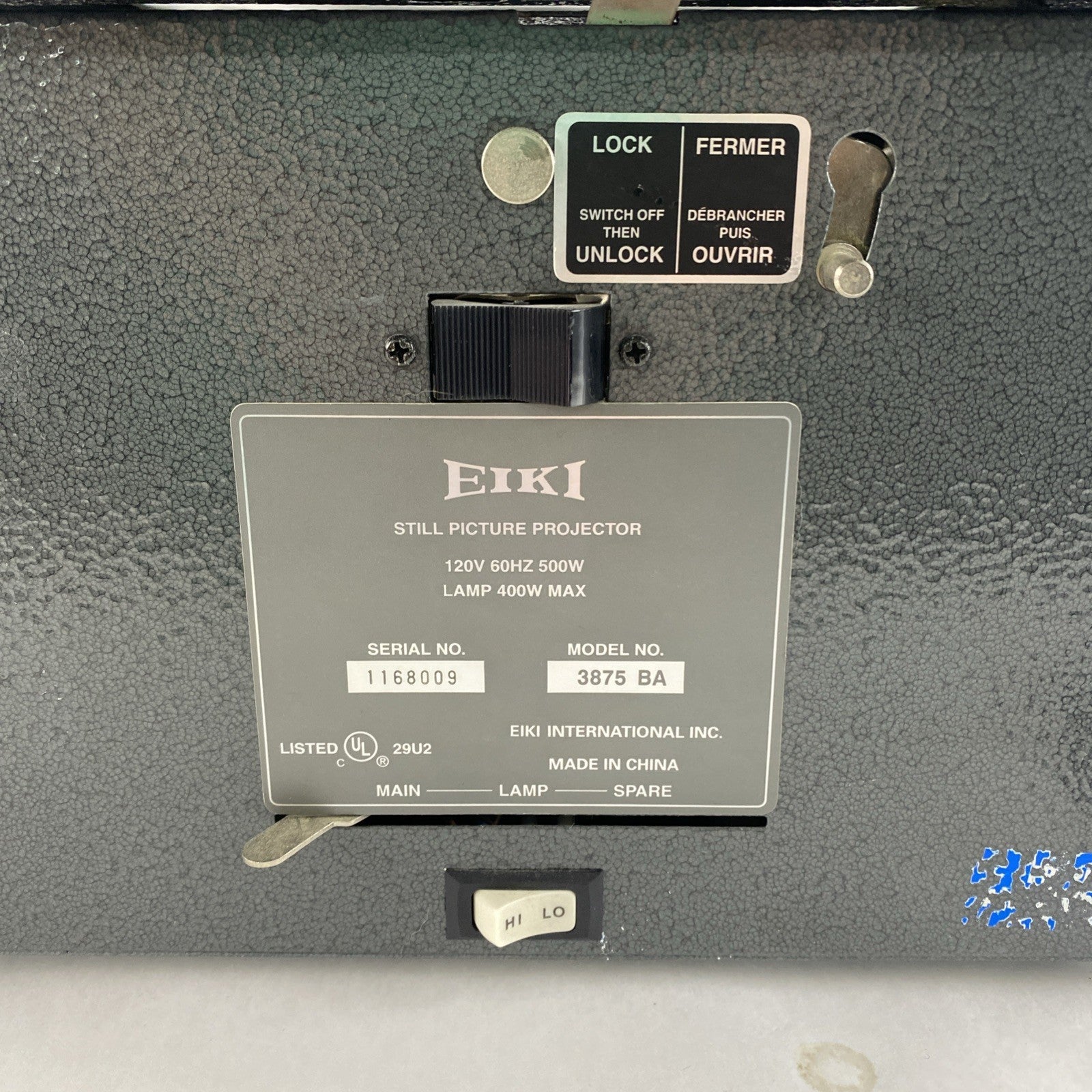 Eiki 3860A Still Picture Projector Power Tested3