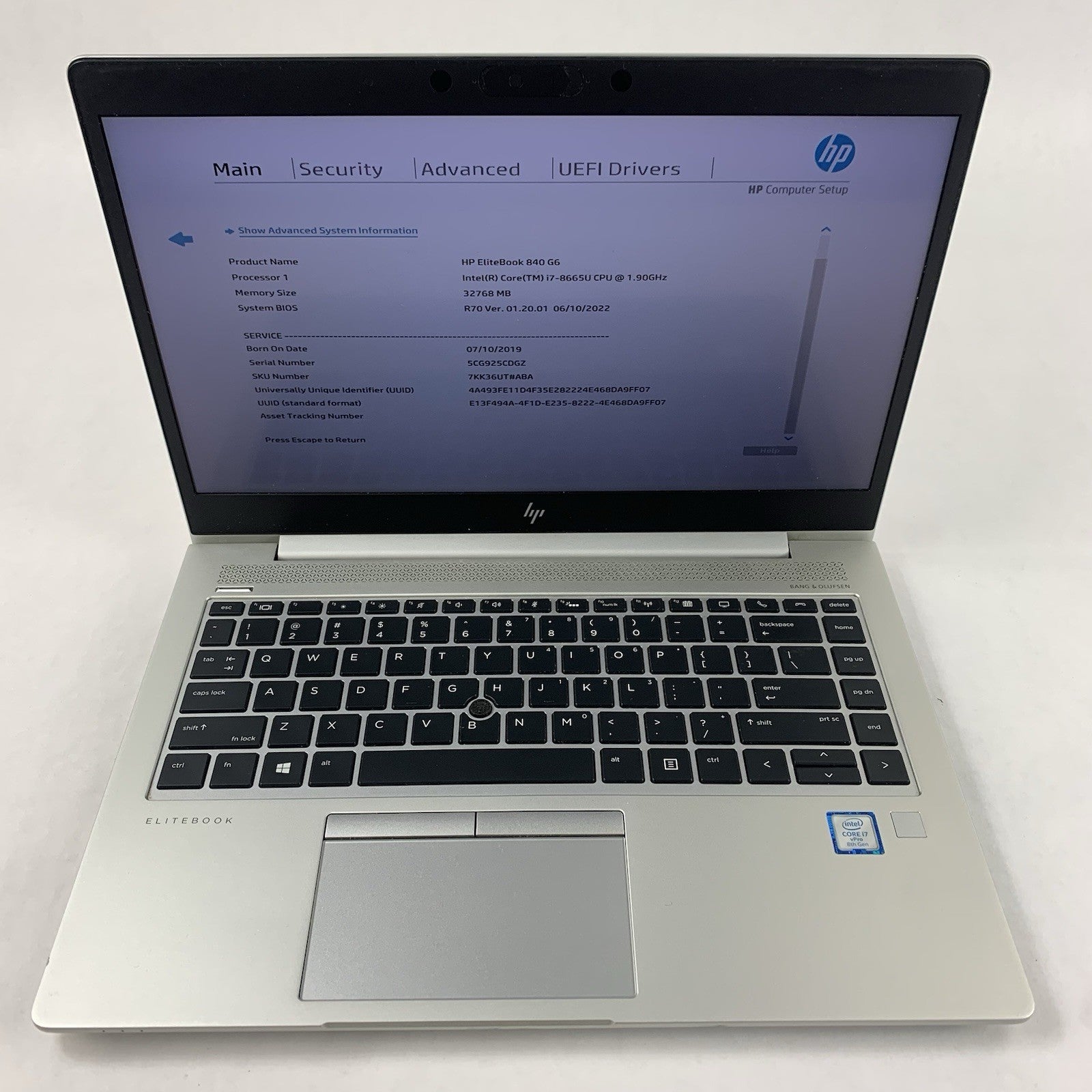 HP EliteBook 840 G6 14" Laptop i7-8665U 1.9 GHz 32 GB RAM No SSD/OS/AC1