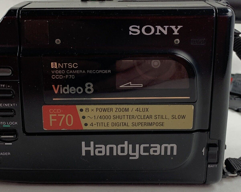 Sony Handycam CCD-F70 Camera and Case Bundle w/ Manual Charger Battery Powers On