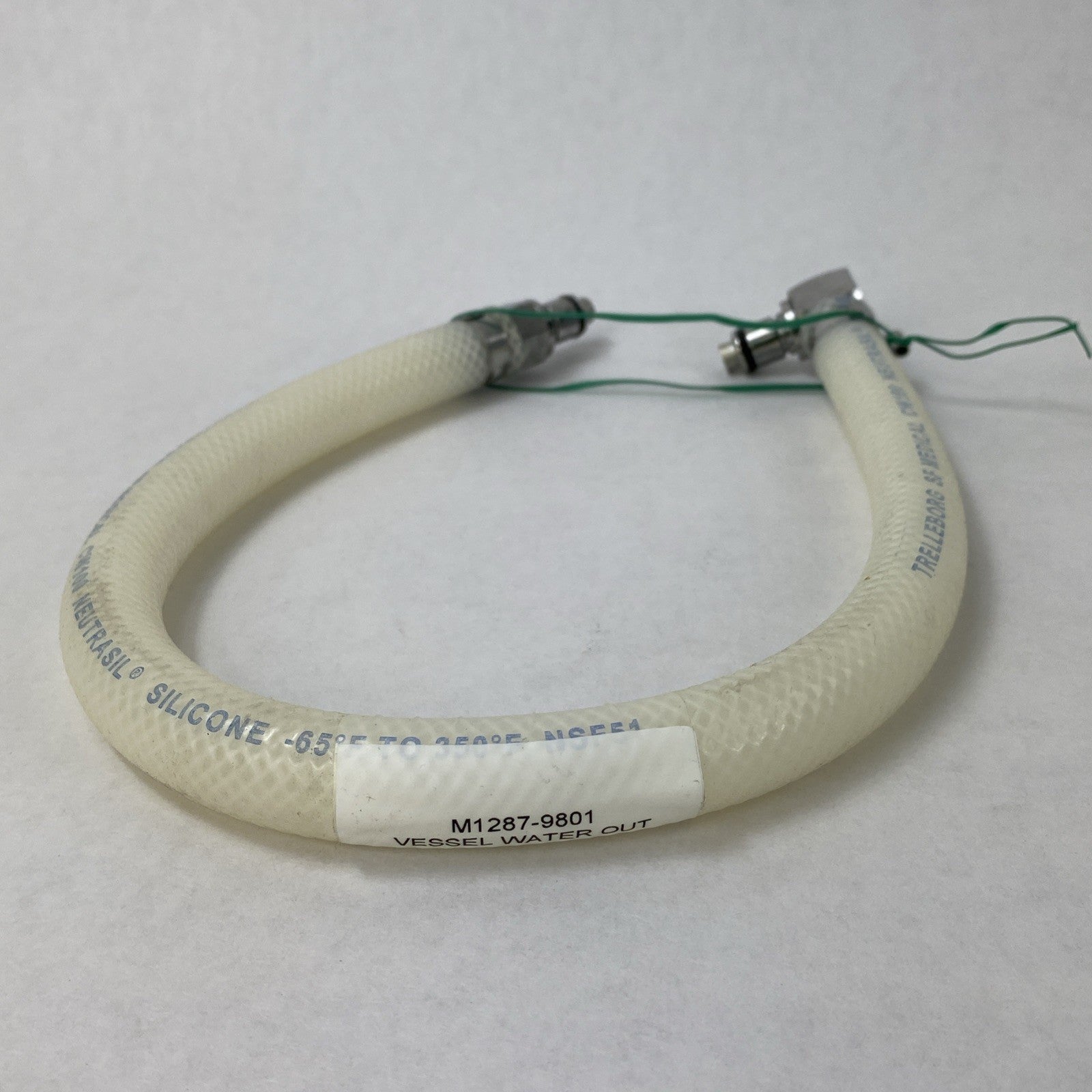 Trelleborg M1287-9801 CW100 1.25-3.5L Vessel Water Out Silicone 15” Tubing1