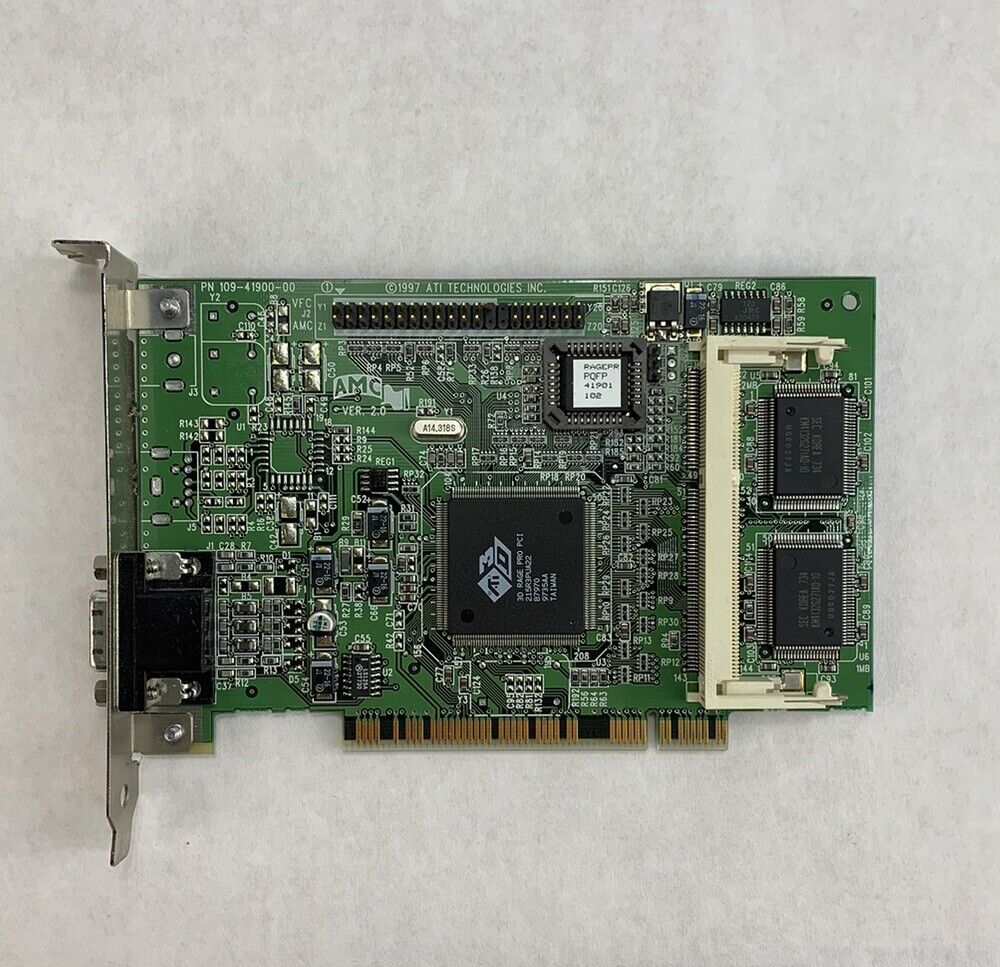 ATI 109-41900-00 GPU VGA W/ Memory Module Slot